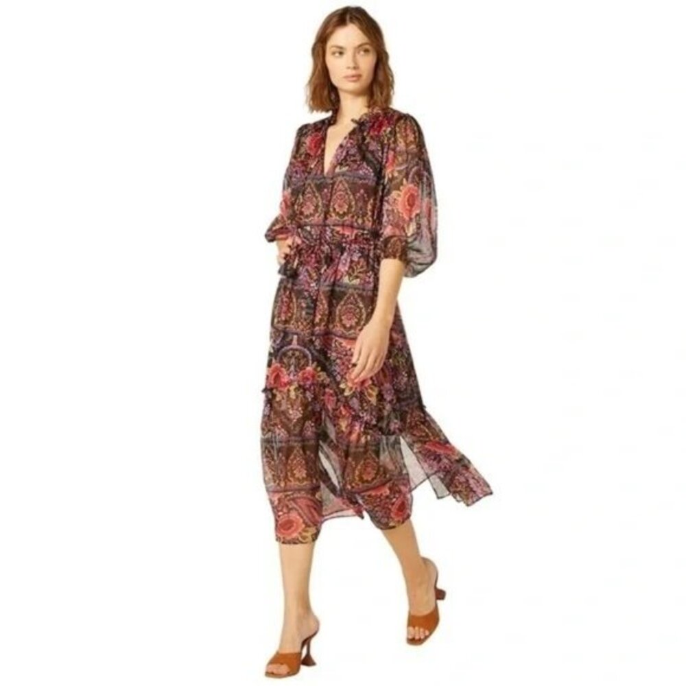 MISA Olivia floral Dress in Flora Valentina Size L